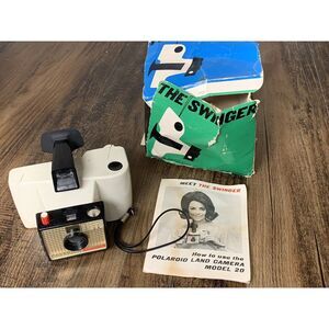 Vintage Polaroid Land Camera Swinger Model 20 with Wrist Strap - In Original Box